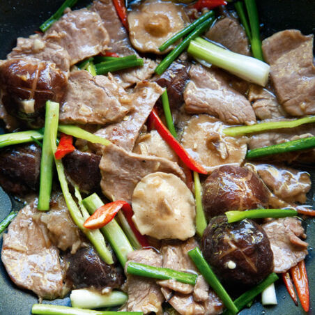 Rindfleisch mit Austernsauce (Nüa Pad Nam Manhoy)