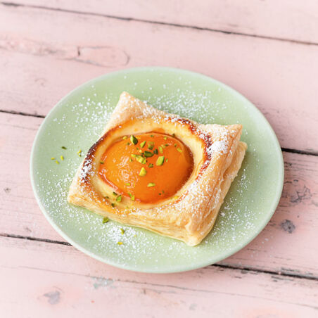 Blätterteig-Pfirsich-Kissen Blätterteig-Pfirsich-Kissen