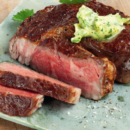 Rindersteak mit Wasabi-Butter Rindersteak mit Wasabi-Butter