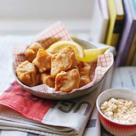 Fish Nuggets mit Kräutercreme Fish Nuggets mit Kräutercreme