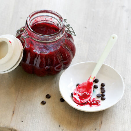 Kirschaufstrich mit Schokolade Kirschaufstrich mit Schokolade