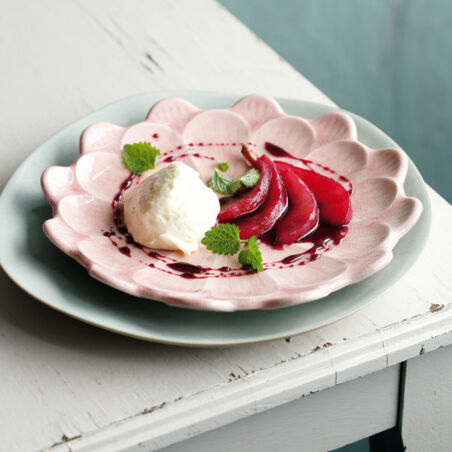 Zitronenmousse mit Rotweinbirne Zitronenmousse mit Rotweinbirne