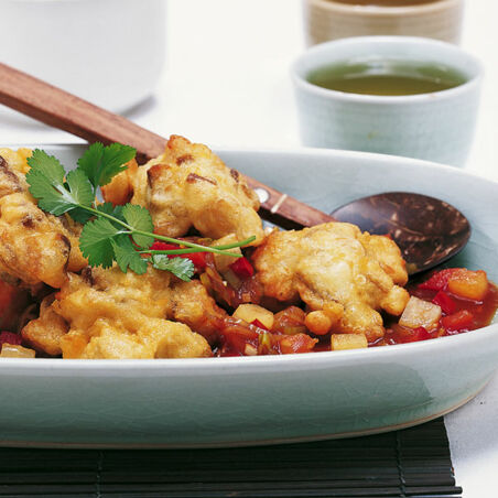 Gebackener Fisch süßsauer Gebackener Fisch süßsauer