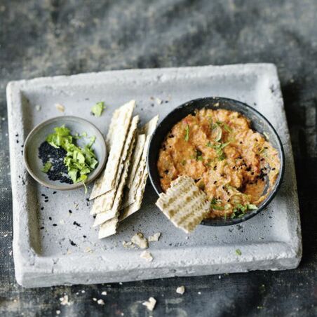 Kichererbsen-Paprika-Mandeln-Aufstrich Kichererbsen-Paprika-Mandeln-Aufstrich