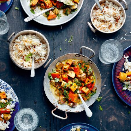 Pilav mit Kürbis-Kastanien-Ragout Pilav mit Kürbis-Kastanien-Ragout