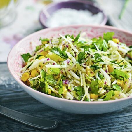 Süß-scharfes Weißkohl-Mais-Relish Süß-scharfes Weißkohl-Mais-Relish