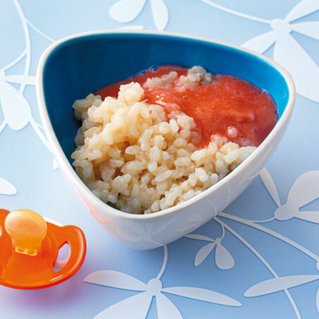 Milchreis mit Erdbeersauce Milchreis mit Erdbeersauce