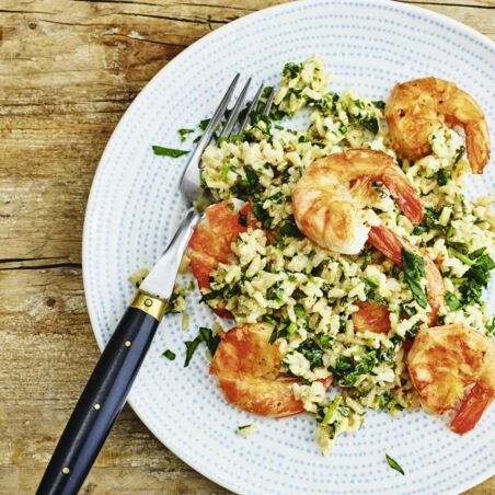 Kräuterreis mit Garnelen Kräuterreis mit Garnelen