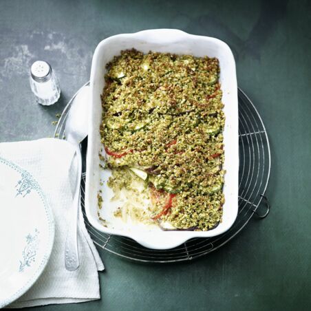 Gemüse-Tian mit Kräuter-kruste Gemüse-Tian mit Kräuter-kruste