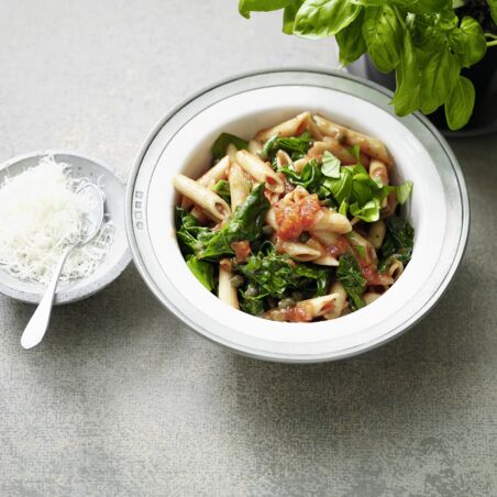 One-Pot-Tomaten-Spinat-Pasta One-Pot-Tomaten-Spinat-Pasta