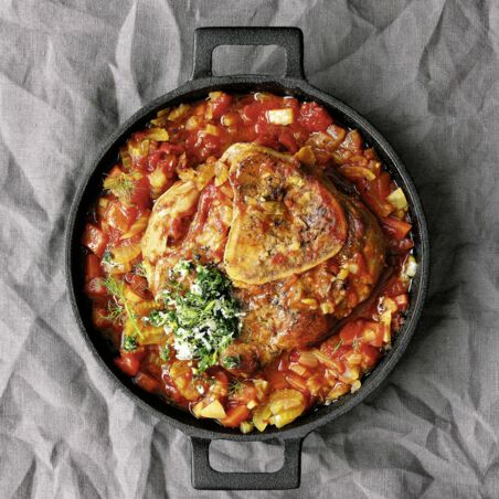 Ossobuco mit Fenchel und Parmesan-Gremolata Ossobuco mit Fenchel und Parmesan-Gremolata