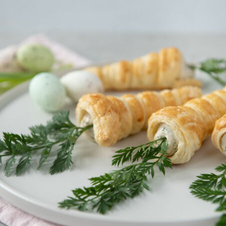 Blätterteig-Möhren mit Lachscreme Blätterteig-Möhren mit Lachscreme