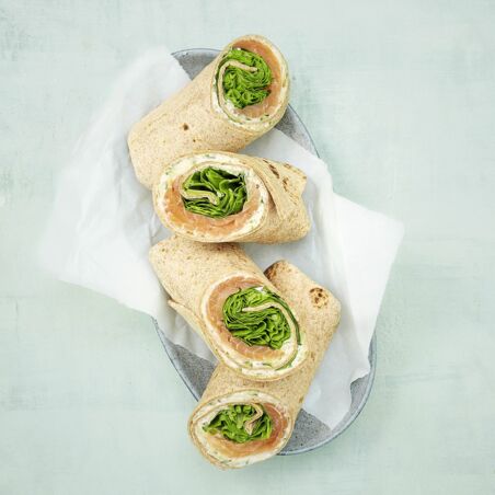 Lachs-Gemüse-Wrap