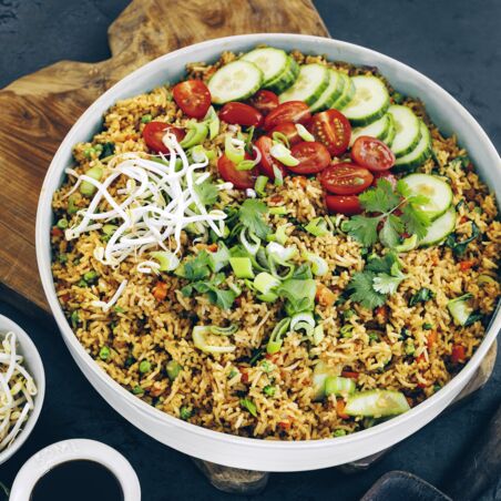 Nasi Goreng mit Pak Choi Nasi Goreng mit Pak Choi