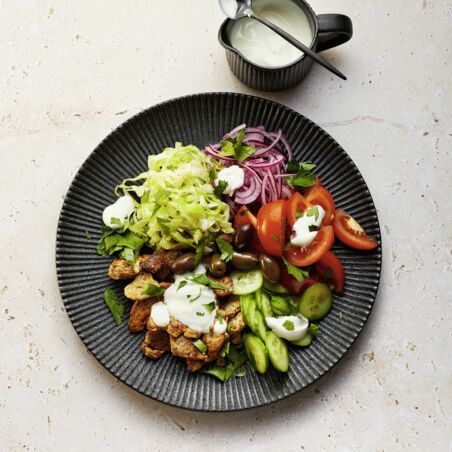 Gyros-Gemüse-Teller