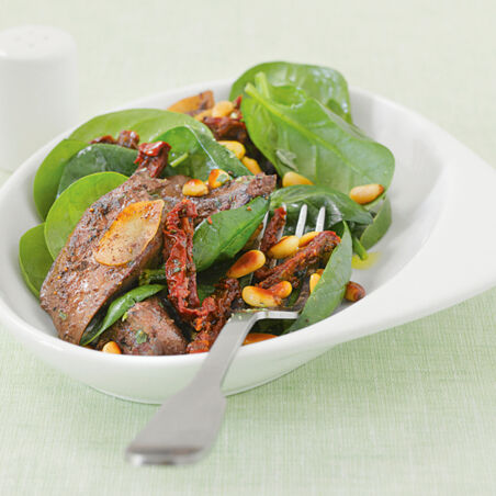 Spinatsalat mit Leber Spinatsalat mit Leber