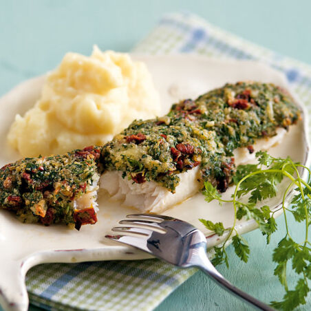 Fischfilet mit Tomaten-Kräuter-Kruste