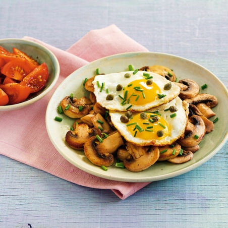Spiegelei auf Pilzen Spiegelei auf Pilzen