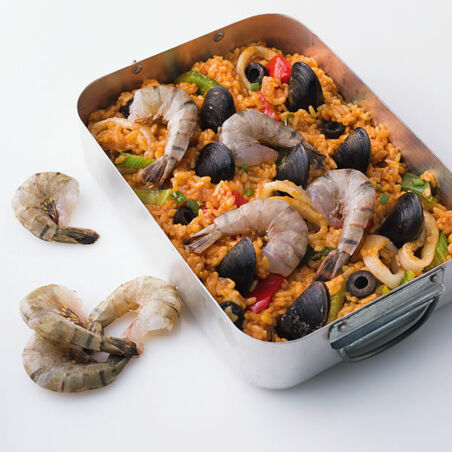 Paella mit Meeresfrüchten Paella mit Meeresfrüchten