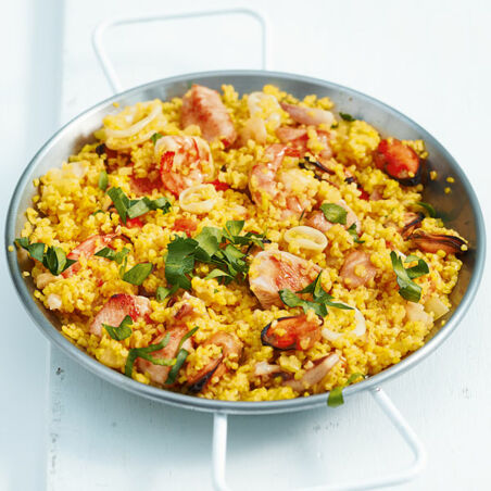 Gemischte Bulgur-Paella Gemischte Bulgur-Paella