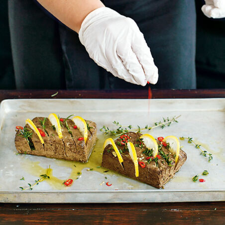 Gebackener Tofu mit Dillkartoffeln Gebackener Tofu mit Dillkartoffeln