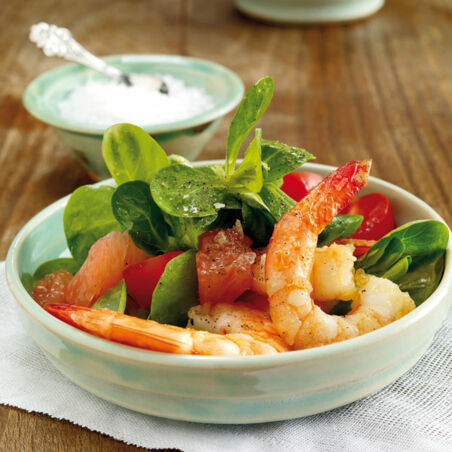 Feldsalat mit Garnelen Feldsalat mit Garnelen
