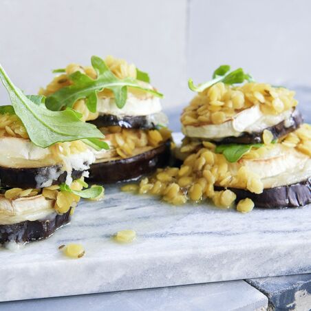 Linsensalat mit Aubergine Linsensalat mit Aubergine