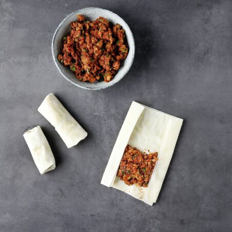 Börekröllchen mit Lammhack Börekröllchen mit Lammhack