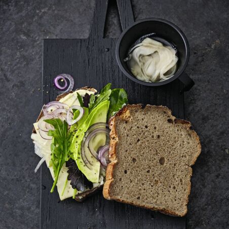 Käsesandwich mit gepickeltem Fenchel Käsesandwich mit gepickeltem Fenchel