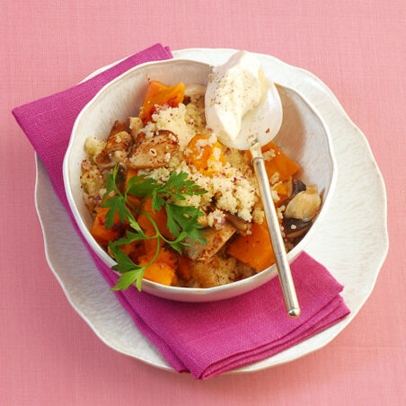 Kürbis-Couscous mit Shiitake Kürbis-Couscous mit Shiitake