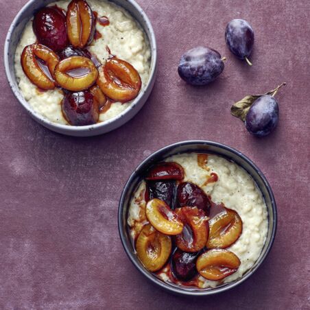 Milchreis mit Zwetschgen Milchreis mit Zwetschgen