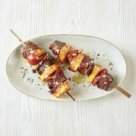 Steak-Ananas-Spieße
