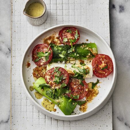 Lauch mit Tomaten Lauch mit Tomaten
