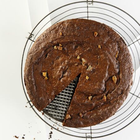 Auberginen-Schokotarte mit Orangenaroma Auberginen-Schokotarte mit Orangenaroma