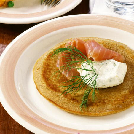Pancakes mit Räucherlachs Pancakes mit Räucherlachs