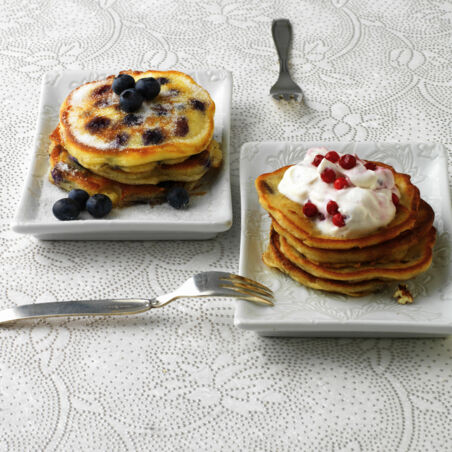 Heidelbeer-Buttermilch-Pancakes