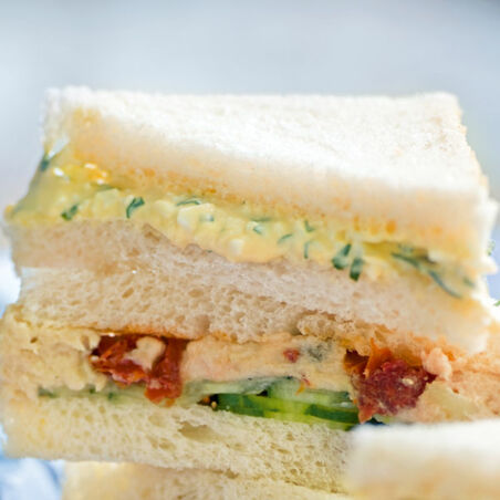 Sandwiches mit Eiercreme