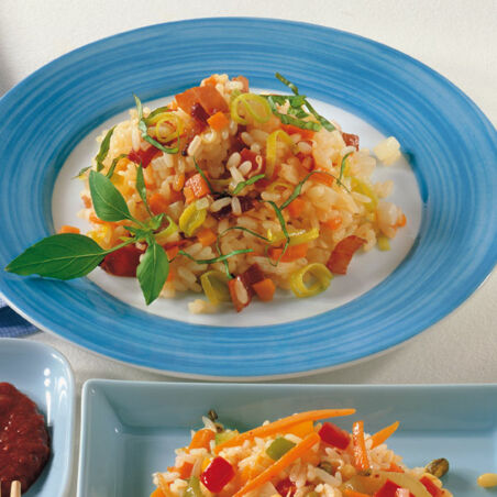 Gemüserisotto mit Schinken Gemüserisotto mit Schinken