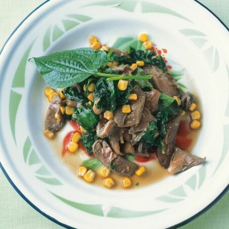 Austernpilze mit Yanang-Sauce Austernpilze mit Yanang-Sauce