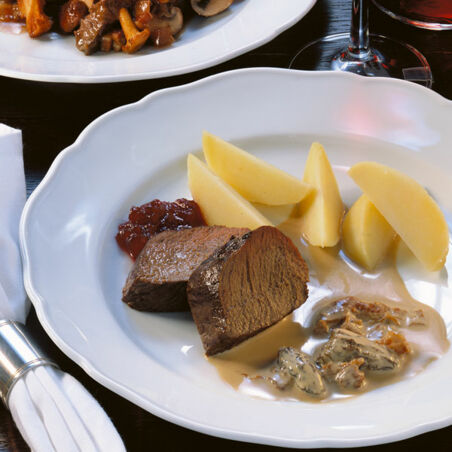 Rehrücken mit Morcheln Rehrücken mit Morcheln