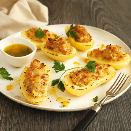 Gefüllte Kartoffeln mit Zitronenvinaigrette Gefüllte Kartoffeln mit Zitronenvinaigrette