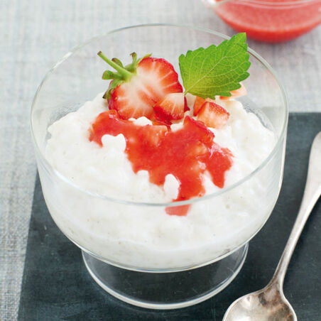 Kokosmilchreis mit Erdbeersauce Kokosmilchreis mit Erdbeersauce