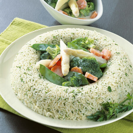 Reisring mit Rahmgemüse Reisring mit Rahmgemüse