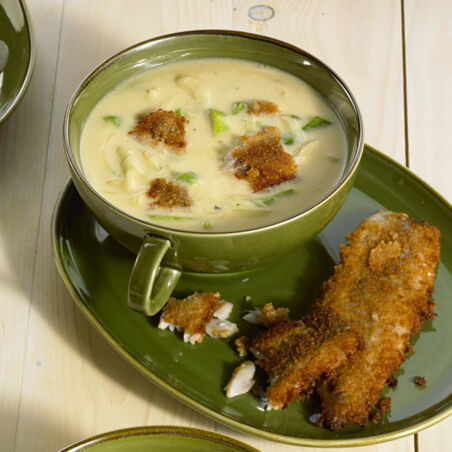 Senfsuppe mit Brathering Senfsuppe mit Brathering