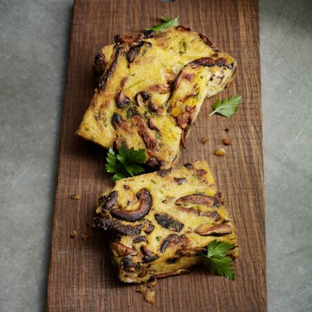 Polentaquiche mit Shiitakepilzen Polentaquiche mit Shiitakepilzen