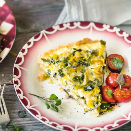 Quiche aux poireaux et lardons - Quiche mit Lauch und Speck Quiche aux poireaux et lardons - Quiche mit Lauch und Speck