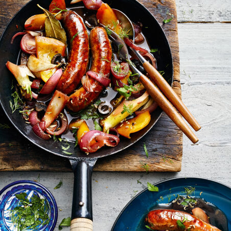 Betrunkene Lammwurst