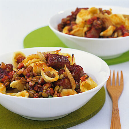 Balsamico-Linsen mit Salsicce Balsamico-Linsen mit Salsicce