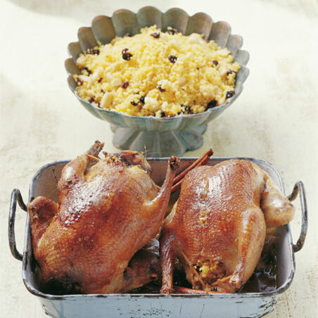 Taube mit Couscous-Mandel-Füllung Taube mit Couscous-Mandel-Füllung