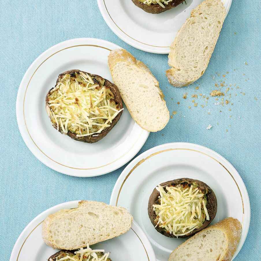 Vegan gefüllte Riesenpilze mit Fenchel Rezept | Küchengötter Vegan gefüllte Riesenpilze mit Fenchel Rezept | Küchengötter